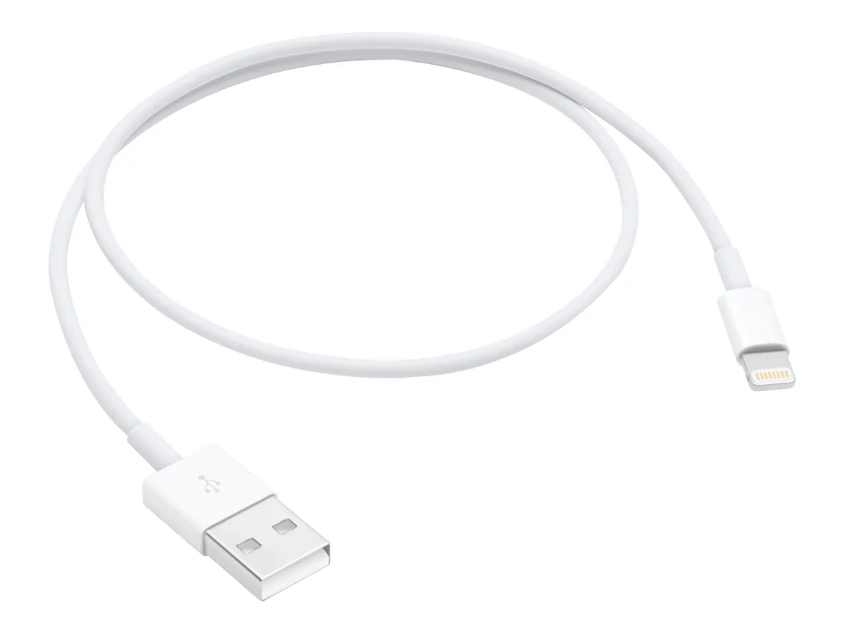 Apple ME291ZM/A Ladekabel weiß (USB-B auf Lightning, 0,5m)